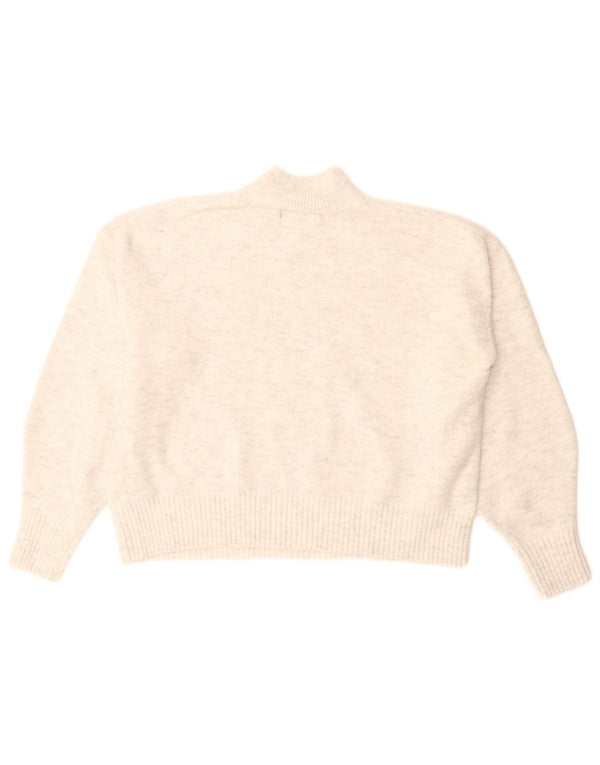 Marks & Spencer Γυναικείο πουλόβερ με λαιμό χελώνα UK 14 Medium White