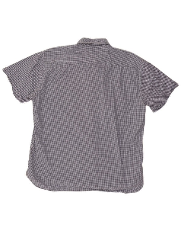 TOMMY HILFIGER Ανδρικό κοντομάνικο πουκάμισο 2XL Μπλε βαμβακερό Gingham