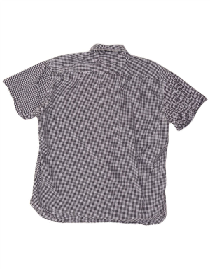 TOMMY HILFIGER Ανδρικό κοντομάνικο πουκάμισο 2XL Μπλε βαμβακερό Gingham