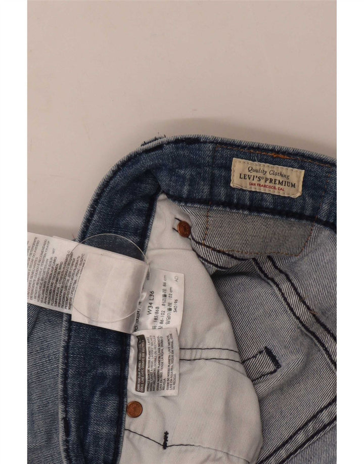 Levi's Mens 511 Distressed Slim Jeans W34 L36 Blue Cotton