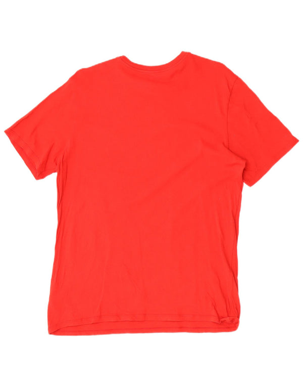 Ανδρικό T-Shirt Nike με κούρεμα, μεγάλο κόκκινο βαμβακερό