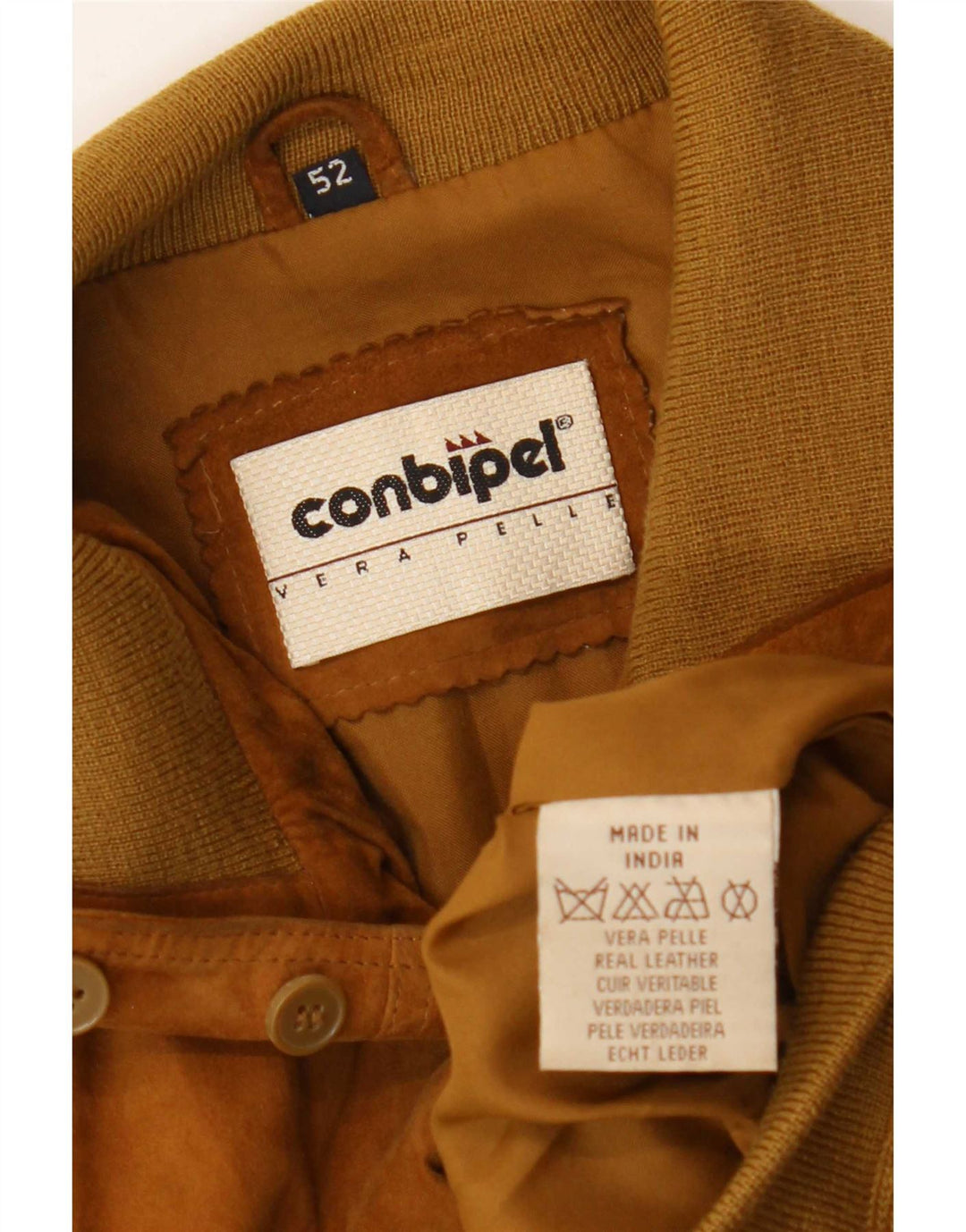 Conbipel Ανδρικό Suede Bomber Jacket IT 52 Large Brown Δερμάτινο