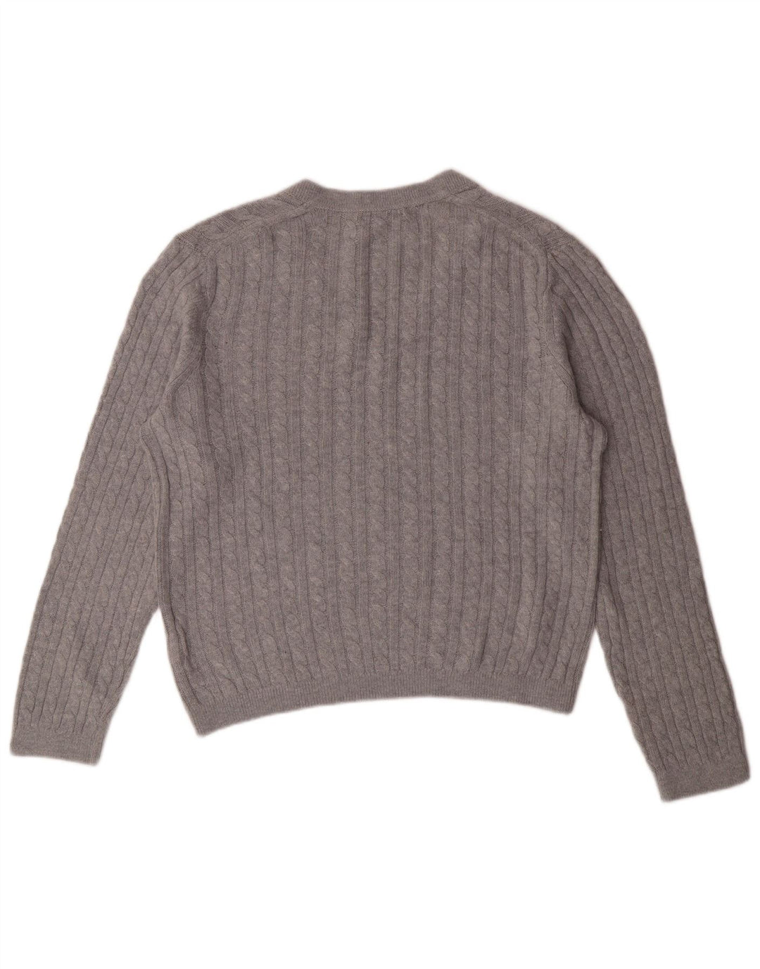 TOMMY HILFIGER Γυναικείο πουλόβερ με λαιμόκοψη με V λαιμόκοψη UK 12 Medium Grey Nylon