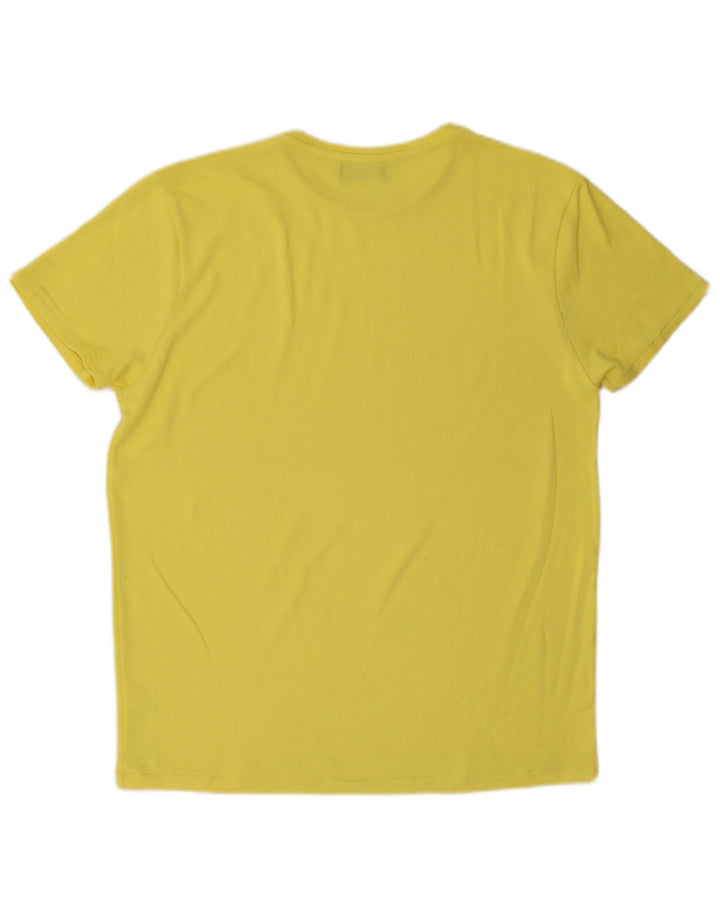 Ανδρικό T-Shirt Zara Top Large Yellow Polyester