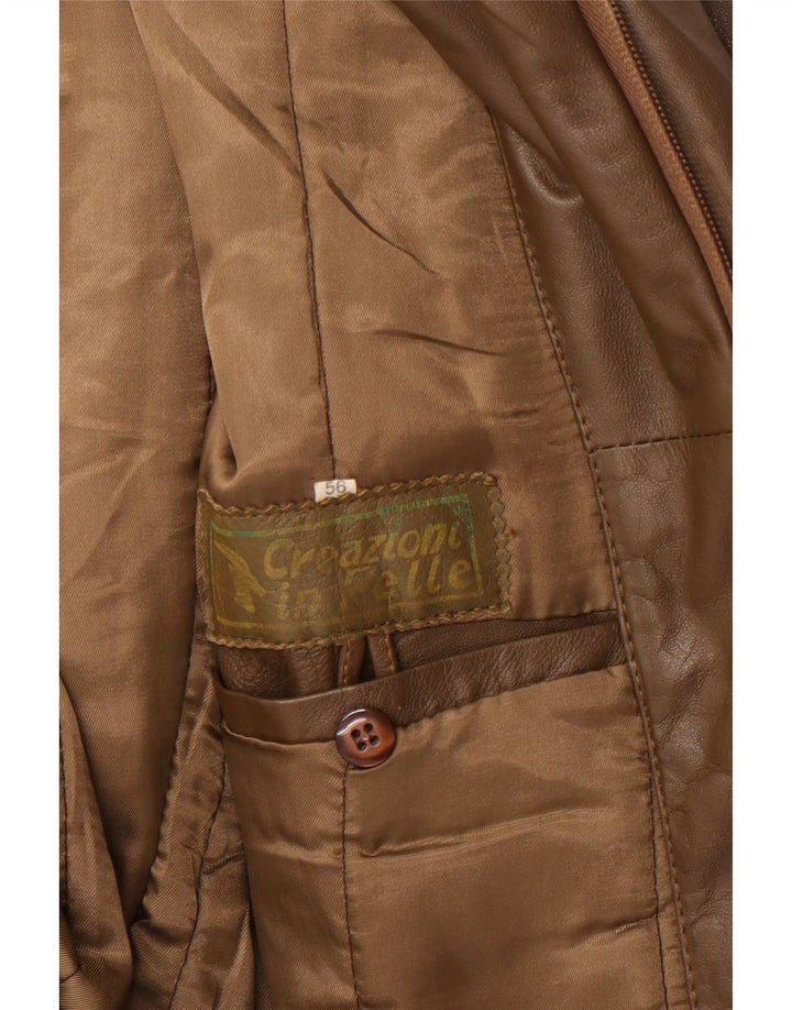 Vintage Ανδρικό Στρατιωτικό Δερμάτινο Μπουφάν UK 42 XL Δερμάτινο Χακί