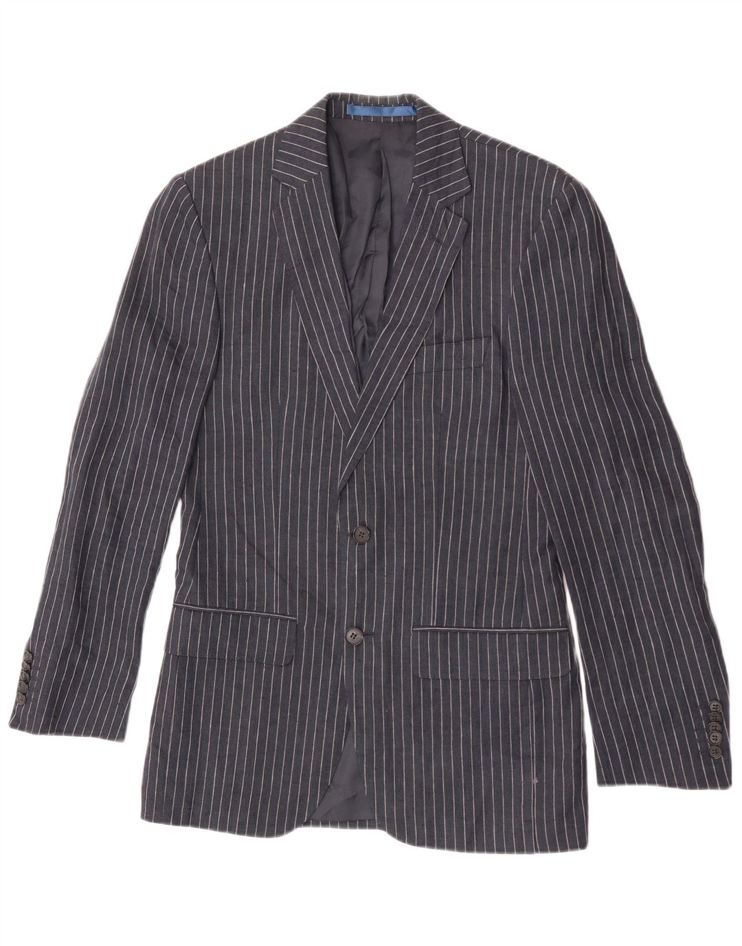Marks & Spencer Ανδρικό σακάκι 2 κουμπιών UK 34 XS Navy Blue Pinstripe