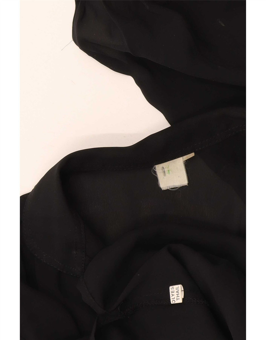 Vintage γυναικεία μπλούζα τοπ UK 12 Medium Black Floral Polyester