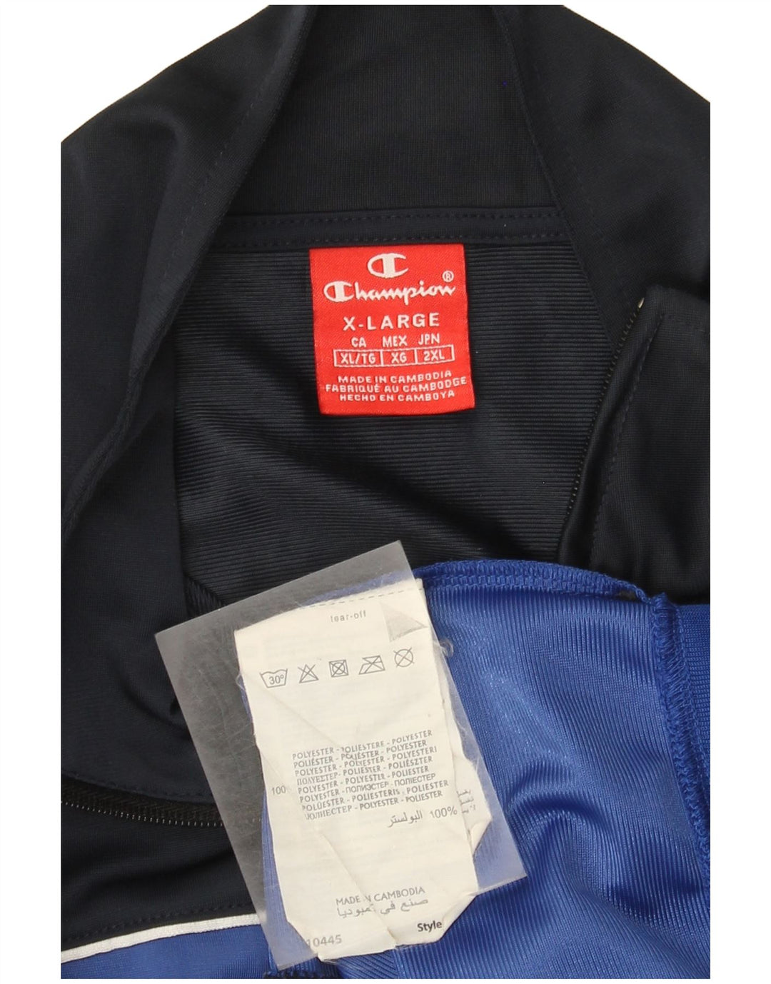 Ανδρική φόρμα Champion Graphic Top Jacket XL Blue Colourblock Polyester