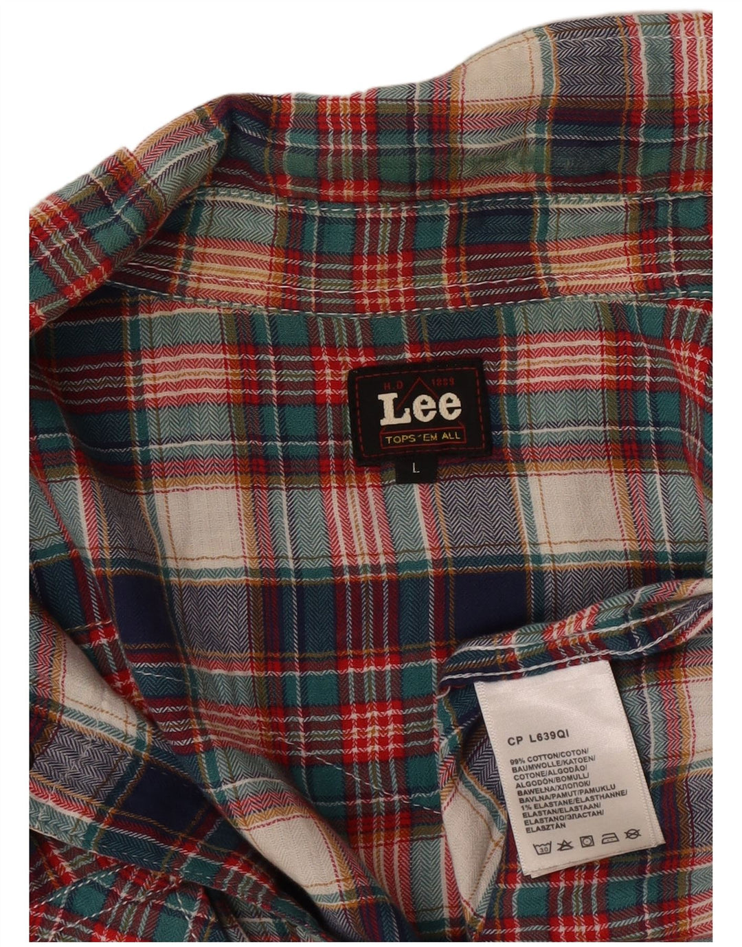 Ανδρικό πουκάμισο Lee Flannel Μεγάλο πολύχρωμο βαμβακερό καρό