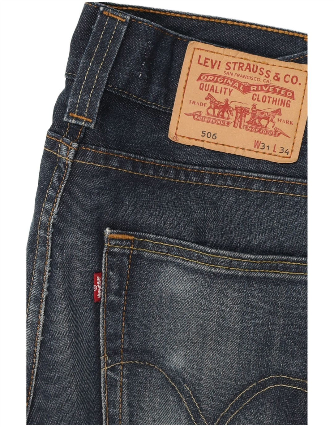 Ανδρικό τζιν LEVI'S 506 Standard Fit ίσιο W31 L30 Μπλε βαμβακερό