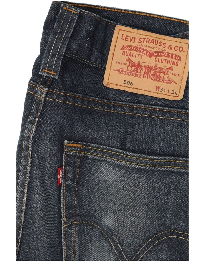 Ανδρικό τζιν LEVI'S 506 Standard Fit ίσιο W31 L30 Μπλε βαμβακερό
