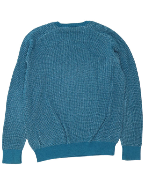 Crew Clothing Ανδρικά πουλόβερ με λαιμόκοψη και βαμβακερό μικρό μπλε βαμβακερό