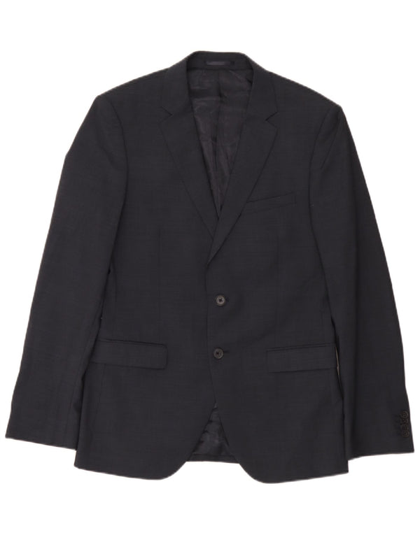 Dkny Ανδρικό σακάκι σακάκι με 2 κουμπιά UK 38 Medium Navy Blue Wool