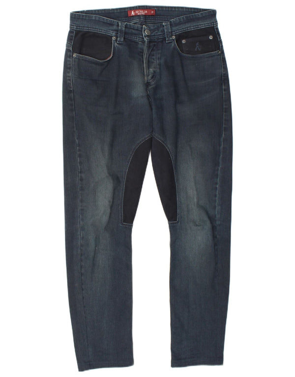 SIVIGLIA Ανδρικό Slim Jeans W31 L29 Navy Blue Colourblock Βαμβακερό