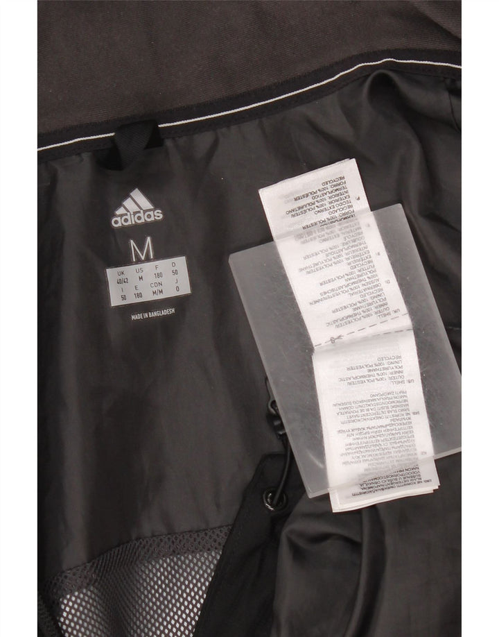 Adidas Ανδρικό Clima Proof Hooded Rain Jacket UK 40/42 Medium Black Polyester