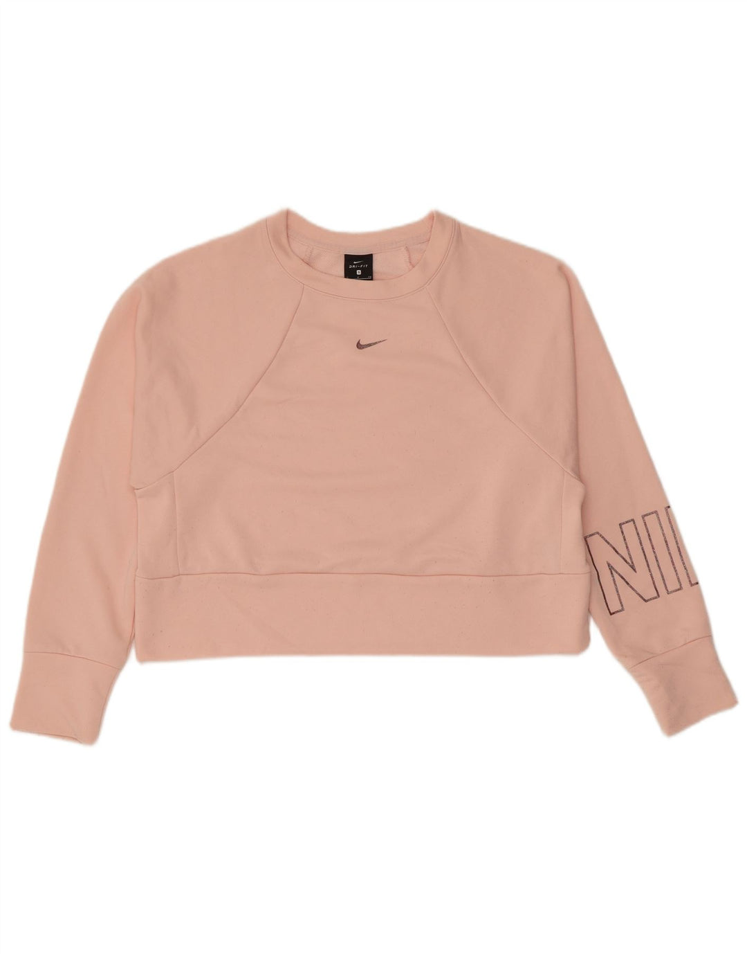 Nike γυναικεία φούτερ με γραφικά Crop Jumper UK 10 Small Pink