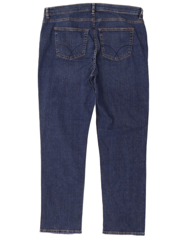 Crew Clothing Γυναικεία ίσια τζιν UK 18 XL W36 L31 Μπλε βαμβακερό