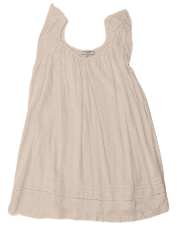 Επόμενο Γυναικεία Αμάνικη Μπλούζα Oversized Top UK 10 Small White Viscose
