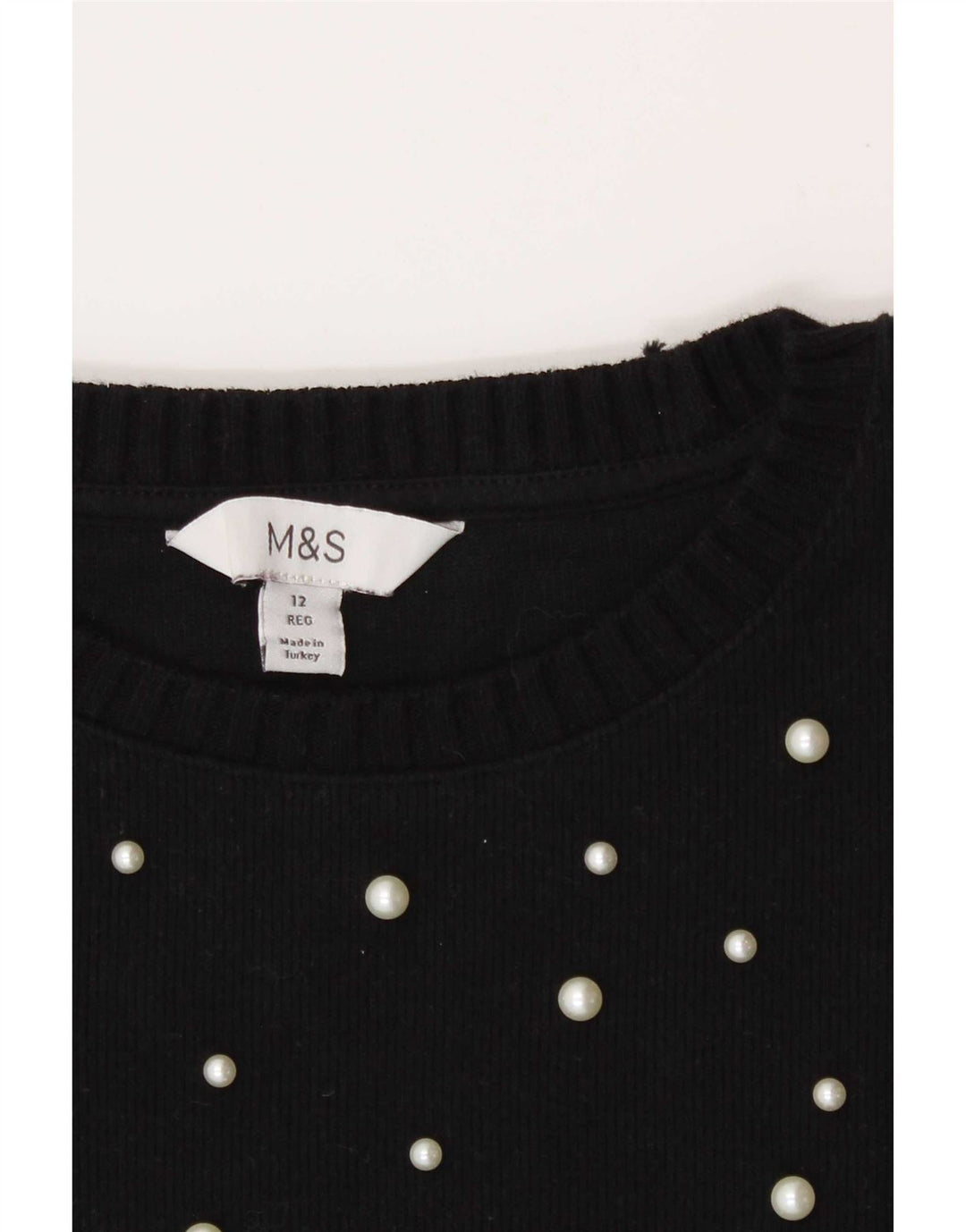 Γυναικεία μπλούζα Marks & Spencer Top UK 12 Medium Black Flecked