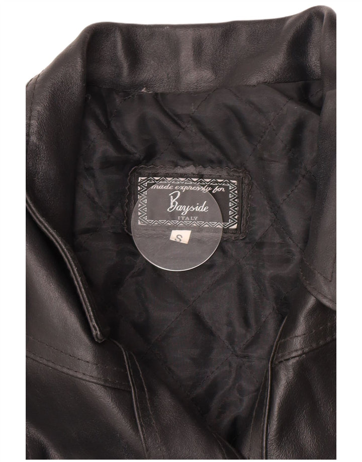 Γυναικείο Δερμάτινο Μπουφάν Bayside UK 10 Small Black