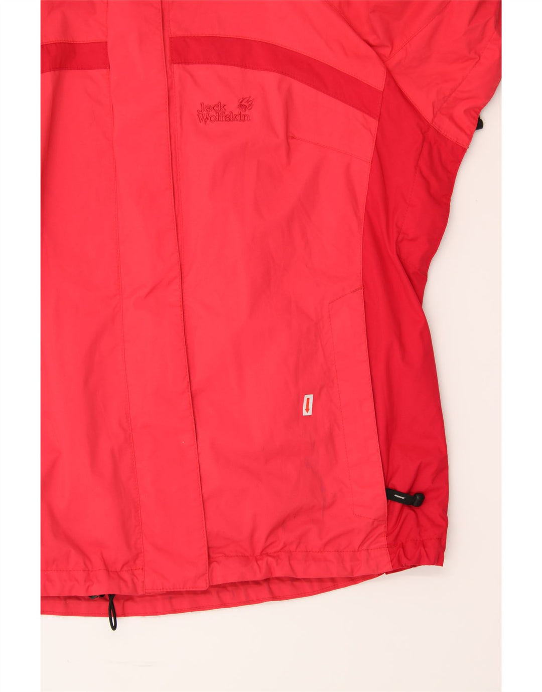 JACK WOLFSKIN Womens Oversized Rain Jacket UK 18 XL  Red Polyamide Vintage Jack Wolfskin and Second-Hand Jack Wolfskin from Messina Hembry 