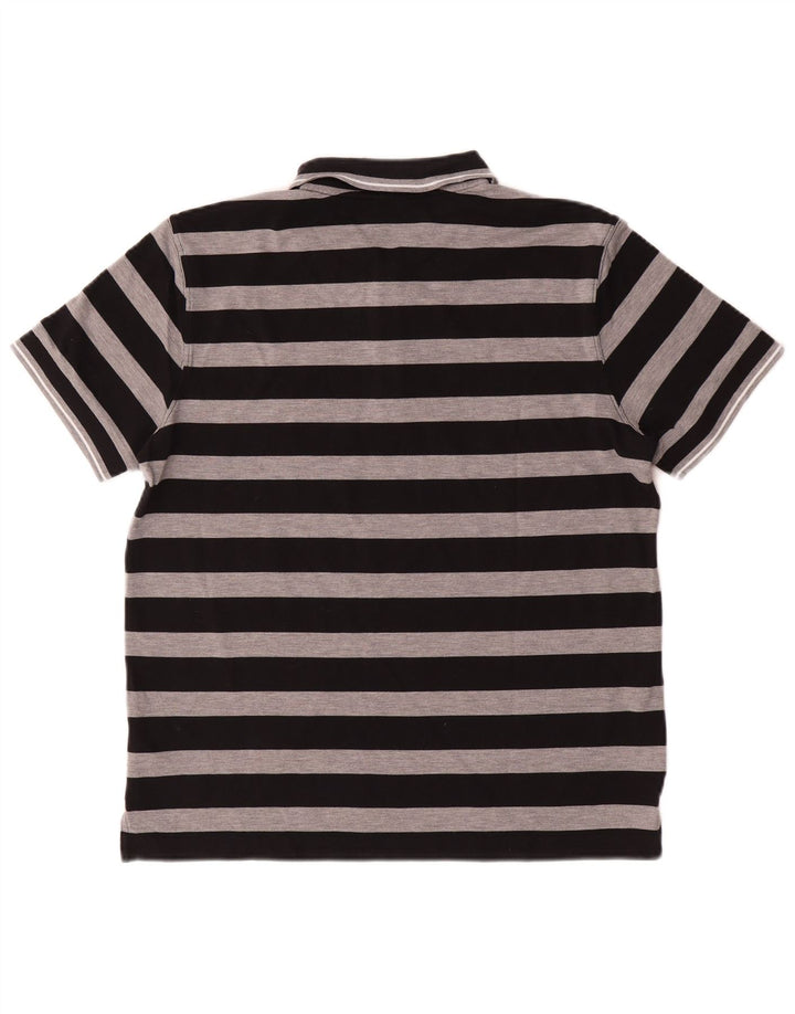 Ανδρικό μπλουζάκι πόλο Hugo Boss Regular Fit, μεγάλο μαύρο ριγέ βαμβακερό