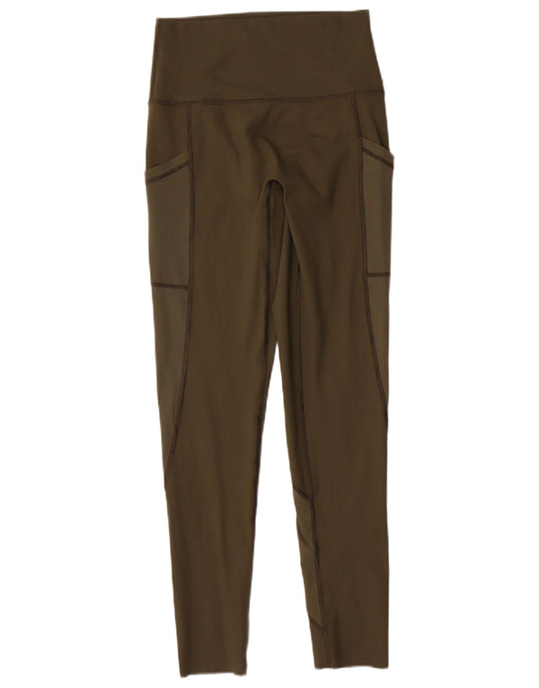 Γυναικείο ψηλόμεσο κολάν Aerie UK 14 Medium Khaki Nylon