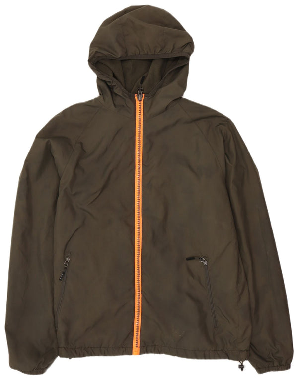 New Balance Γυναικείο Μπουφάν με κουκούλα αντιανεμικό UK 14 Medium Khaki Polyester