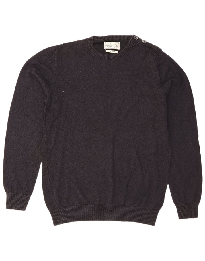 Jack & Jones Ανδρικό πουλόβερ με κανονική εφαρμογή Crew Neck Jumper Medium Navy Blue