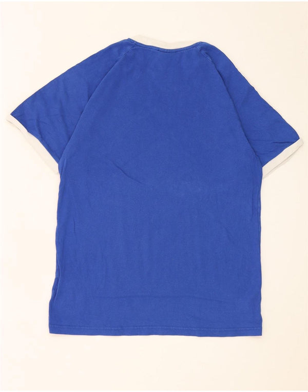 Ανδρικό T-Shirt Adidas Top από μεσαίο μπλε βαμβακερό