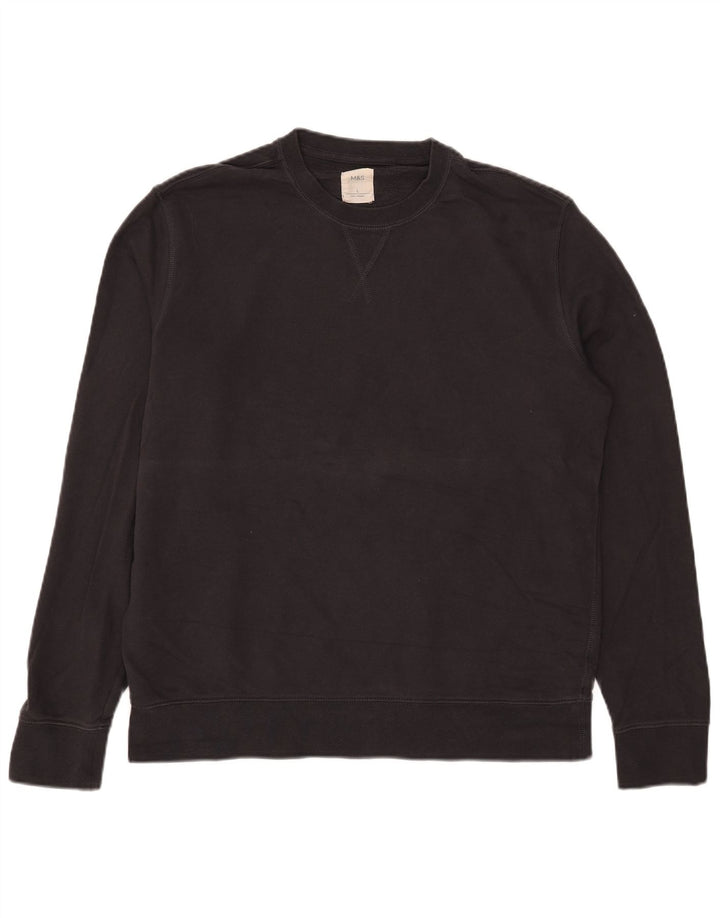 Ανδρικό φούτερ Marks & Spencer Jumper μεγάλο μαύρο βαμβακερό