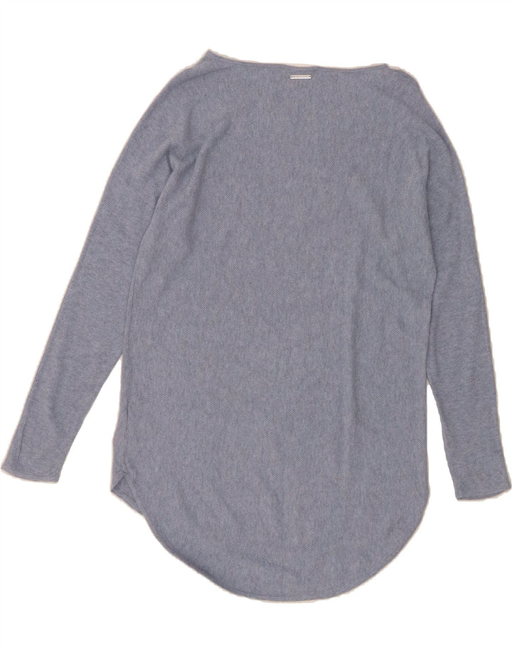 MICHAEL KORS Womens Oversized Boat Neck Jumper Sweater UK 10 Small Blue Vintage Michael Kors and Second-Hand Michael Kors from Messina Hembry 