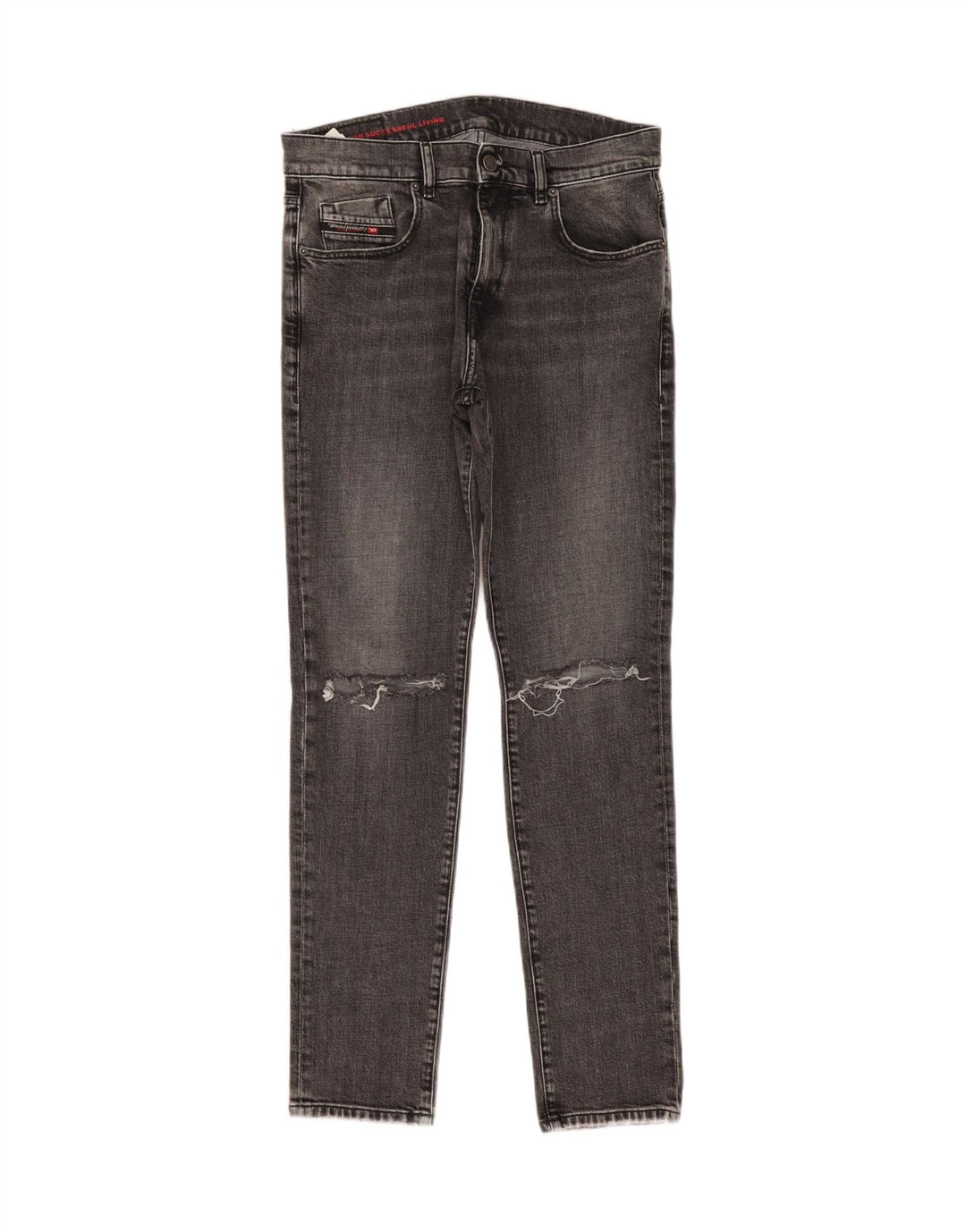 Diesel Womens Distressed Slim Jeans W31 L31 Γκρι βαμβακερό