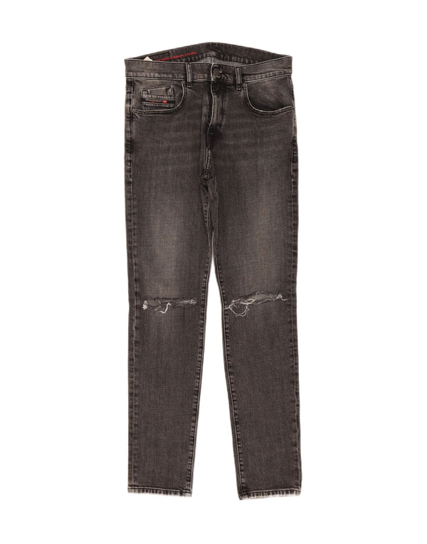 Diesel Womens Distressed Slim Jeans W31 L31 Γκρι βαμβακερό