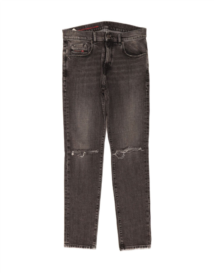 Diesel Womens Distressed Slim Jeans W31 L31 Γκρι βαμβακερό