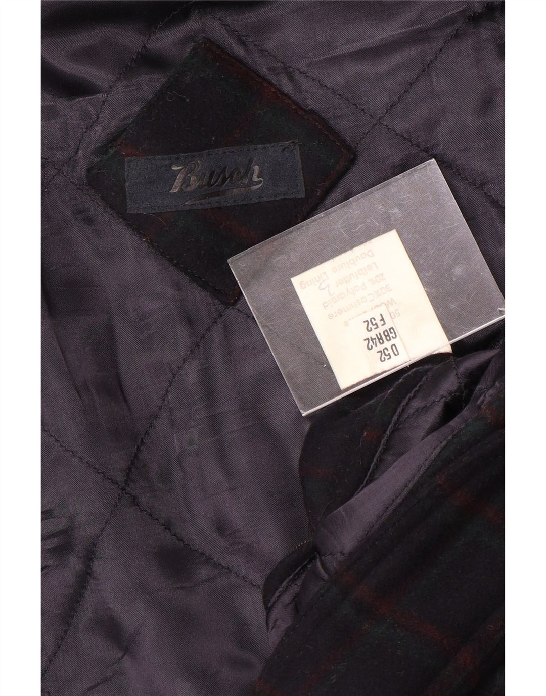 Ανδρικό μπουφάν BUSCH Bomber UK 42 XL Navy Blue Check Wool