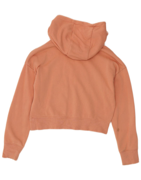 Nike Girls Graphic Crop Hoodie Jumper 12-13 ετών Μεγάλο ροζ βαμβακερό