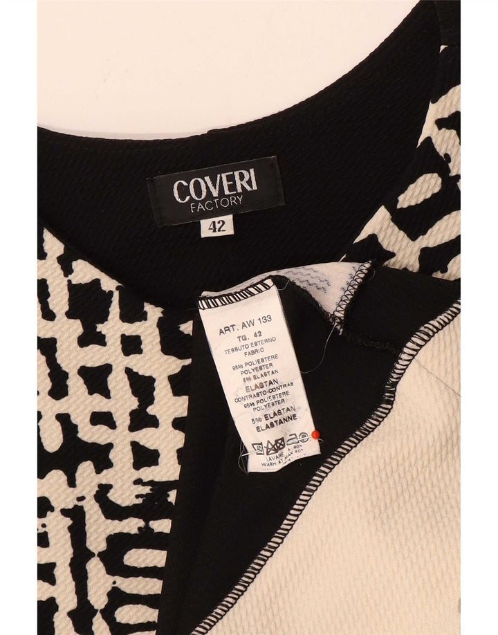 Γυναικείο αμάνικο φόρεμα Coveri IT 42 Medium Black Check Polyester