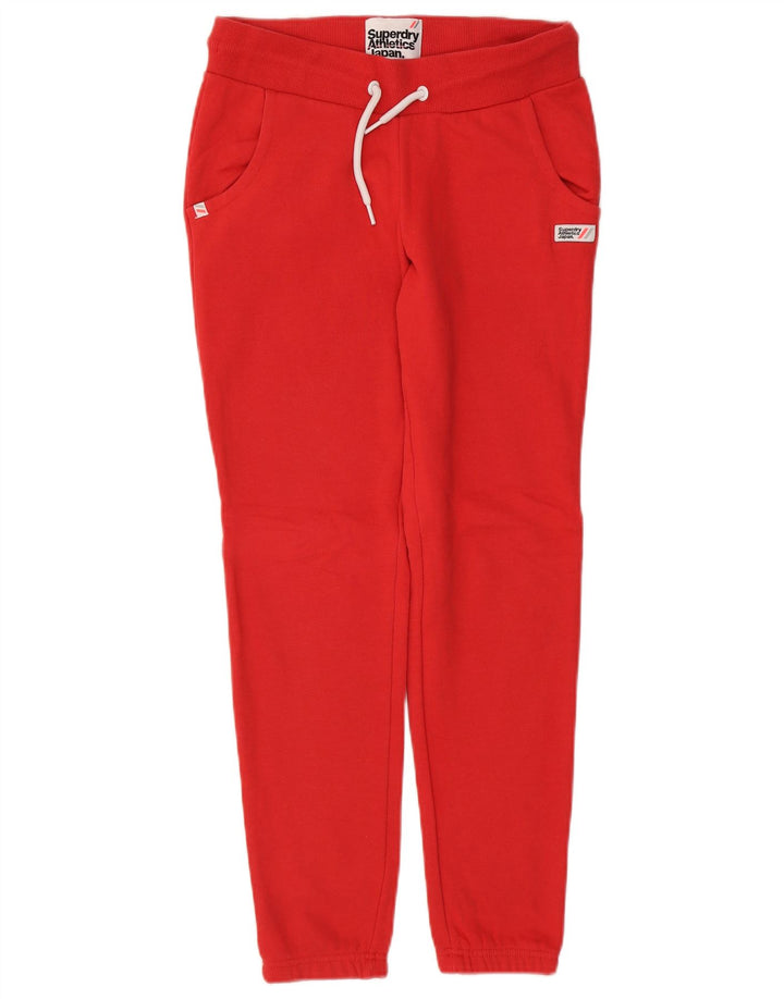 Γυναικεία αθλητική φόρμα SUPERDRY Παντελόνι Joggers UK 10 Small Red Cotton