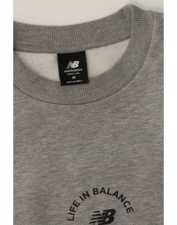 Ανδρικό φούτερ New Balance Jumper Μεσαίο γκρι βαμβακερό
