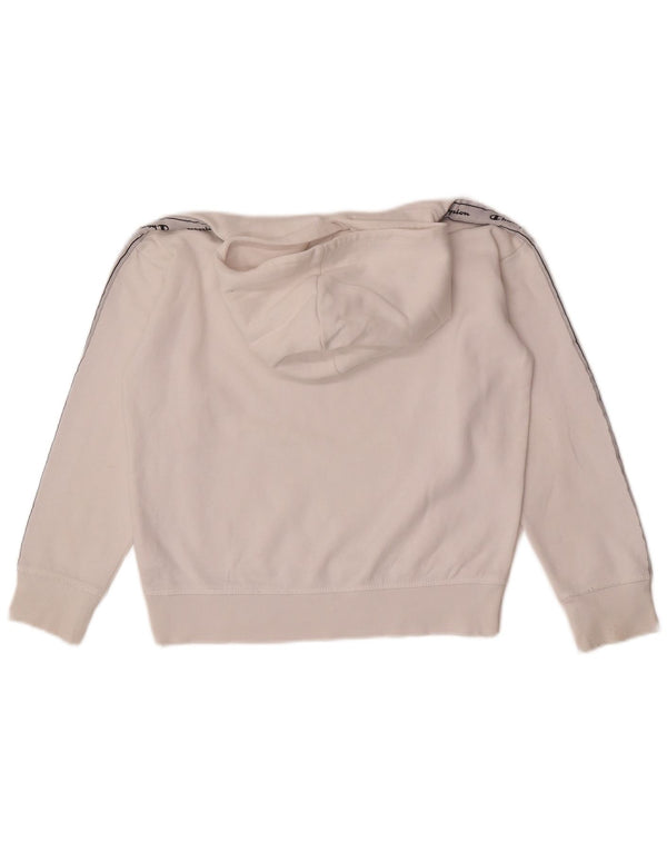 Champion Girls Graphic Hoodie Jumper 9-10 ετών Μεσαίο λευκό βαμβακερό