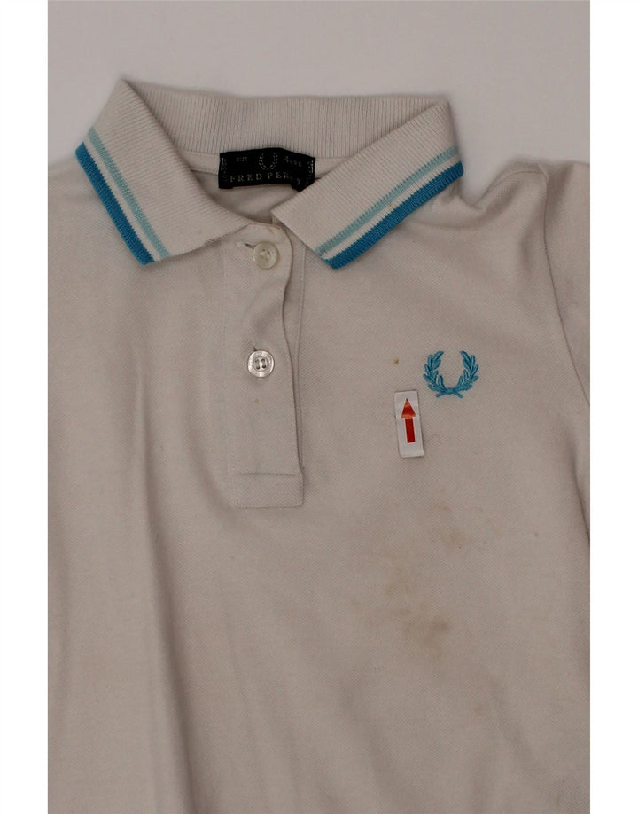 Fred Perry Boys Polo πουκάμισο 3-4 ετών από λευκό βαμβακερό