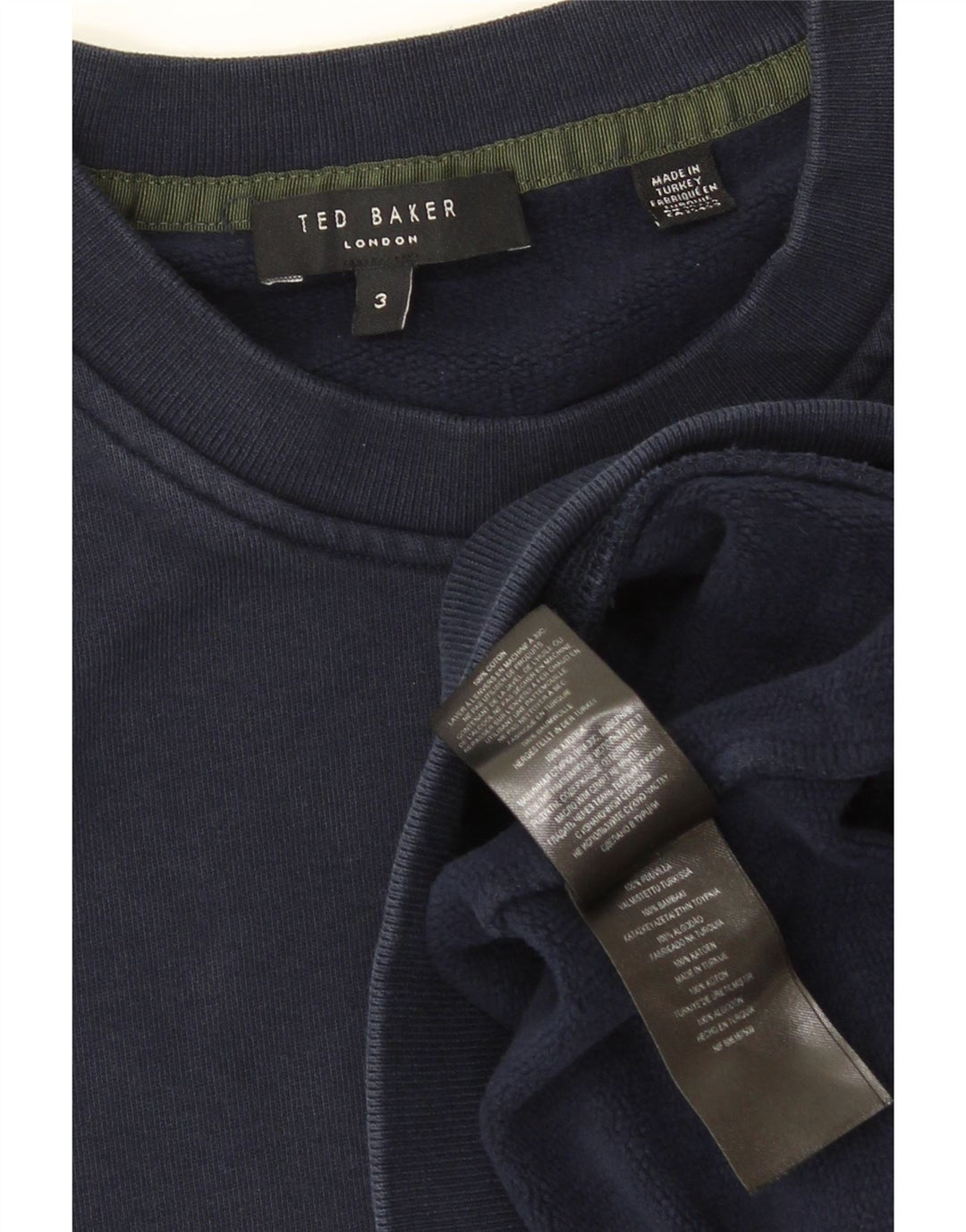 Ανδρικό φούτερ Ted Baker, Jumper, Μέγεθος 3, Βαμβακερό, Μεσαίο Navy Blue