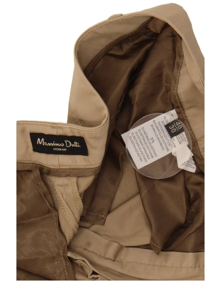 MASSIMO DUTTI Γυναικείο ίσιο παντελόνι Chino EU 40 Medium W30 L31 Beige