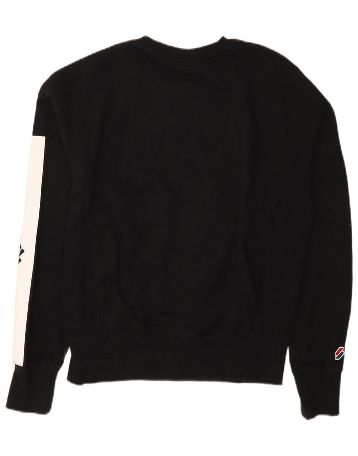 Γυναικείο γραφικό φούτερ Superdry Jumper UK 12 Medium Black Colourblock