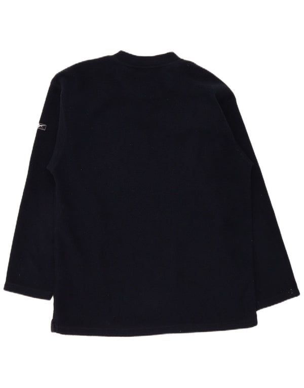 Reebok Mens Fleece Jumper Medium Navy Blue Polyester