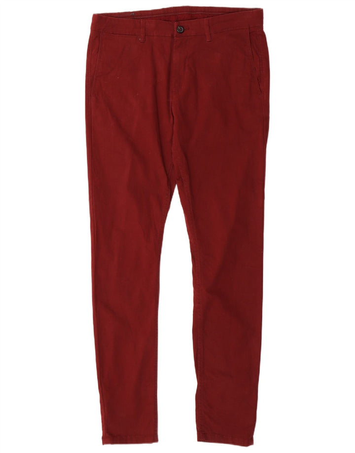 Ανδρικό παντελόνι Chino Zara Slim EU 42 Medium W32 L30 Maroon