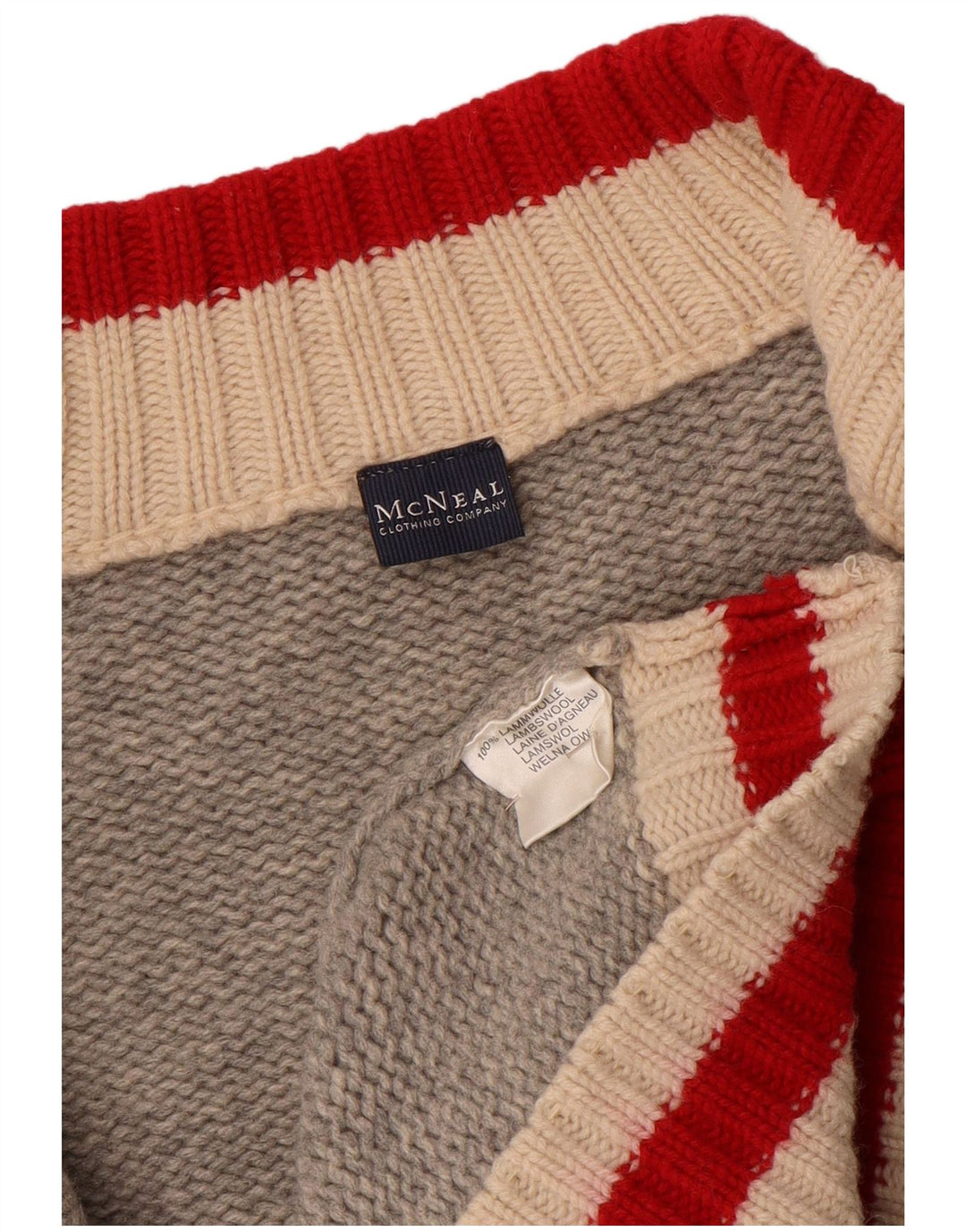 Ανδρικό πουλόβερ ζακέτα MC NEAL 2XL Γκρι μαλλί