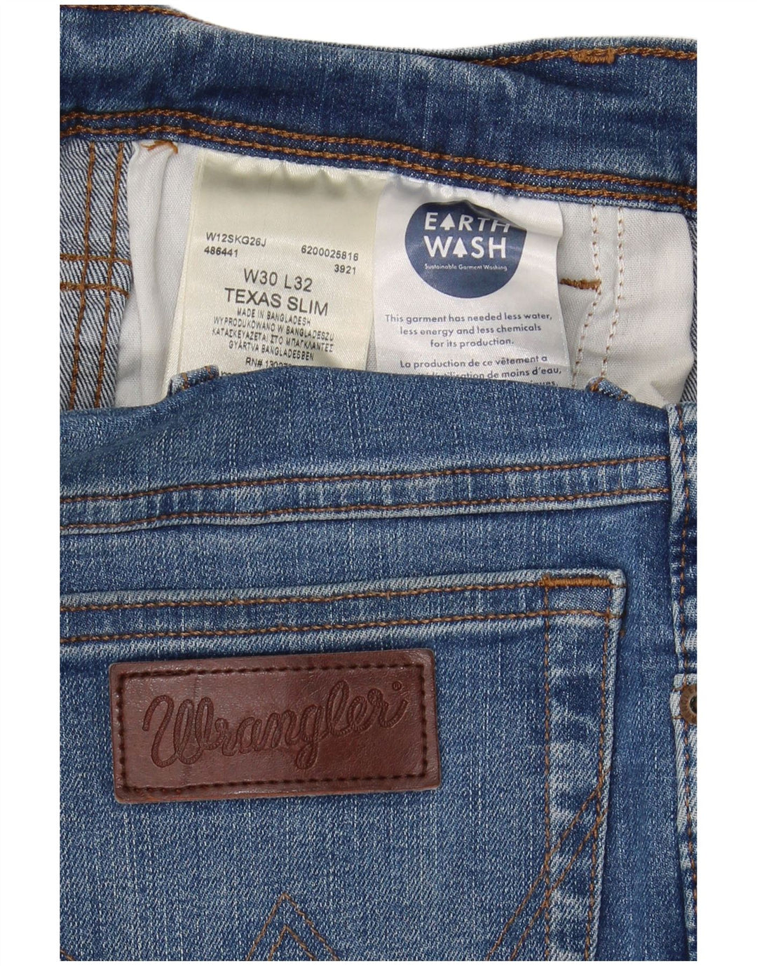 WRANGLER Ανδρικό Texas Slim Cropped Jeans W30 L25 Blue Cotton