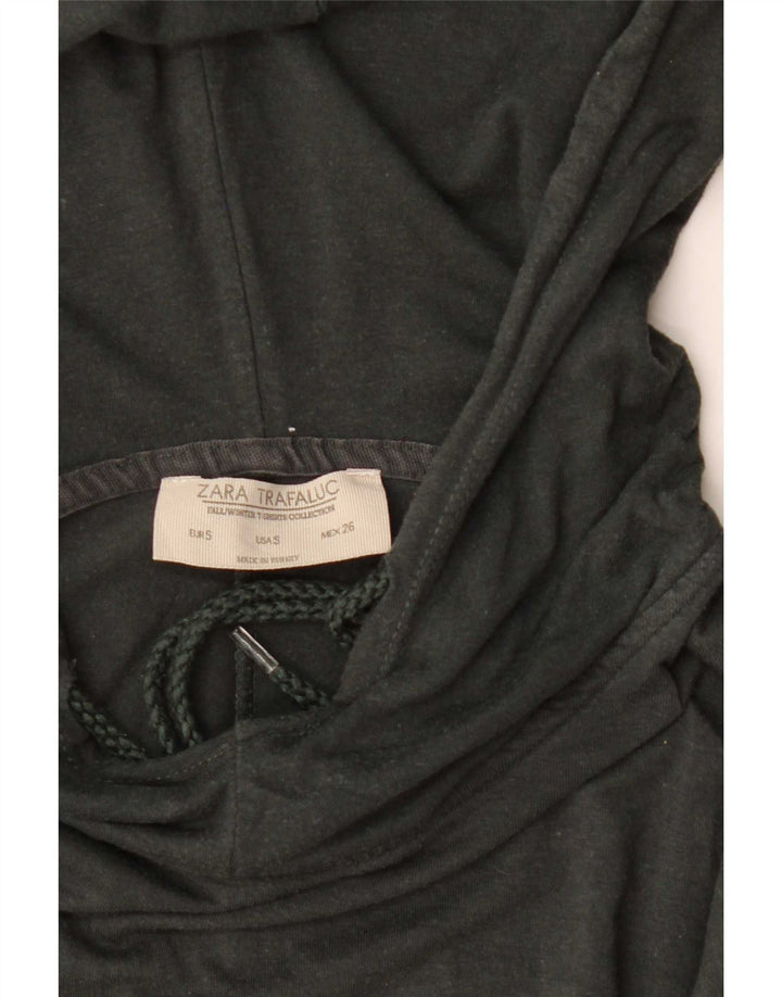 Zara Γυναικεία κουκούλα Oversized μακρυμάνικο UK 10 Small Black